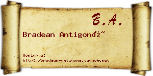 Bradean Antigoné névjegykártya